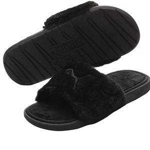Puma Little & Big Girls Cool Cat Fluffy Slide Sandals